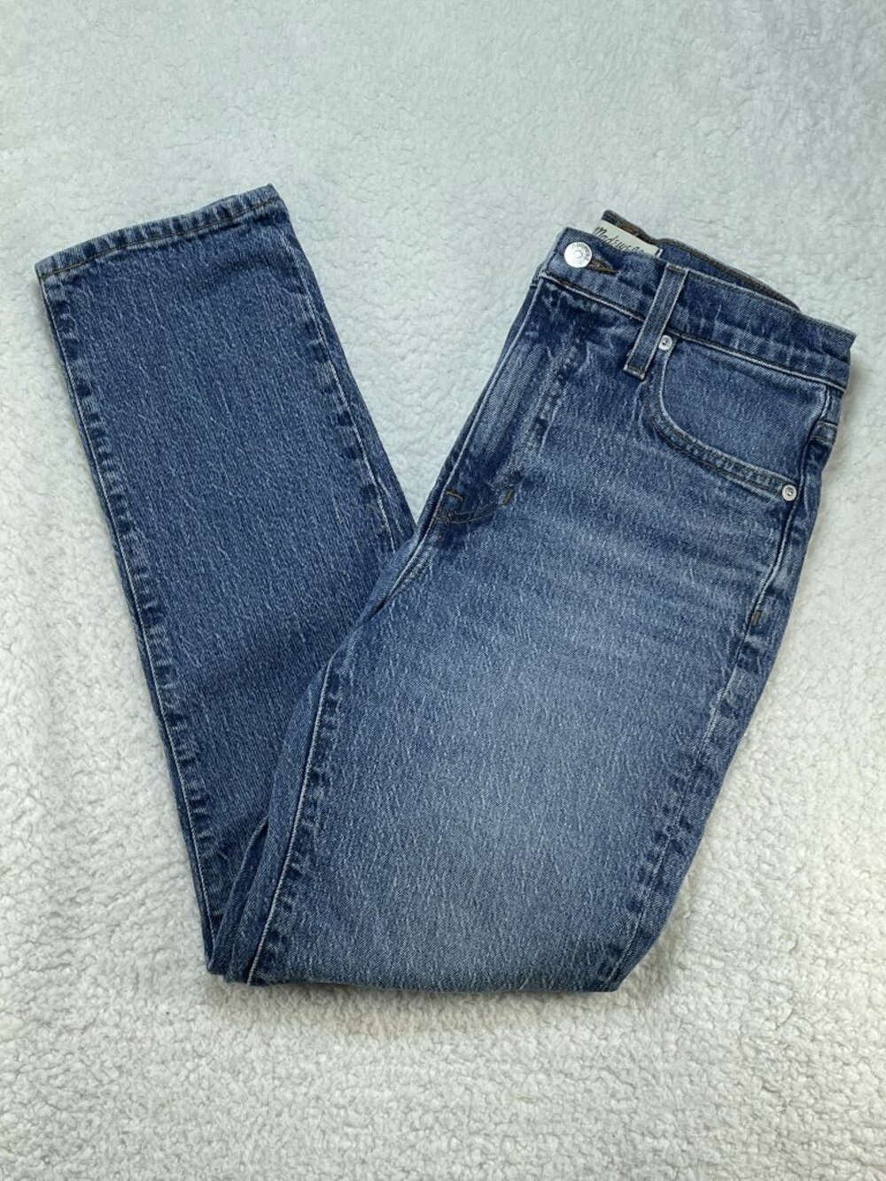 Madewell Jeans Womens Size 27x27 Blue Straight Perfect Vintage USA High Rise